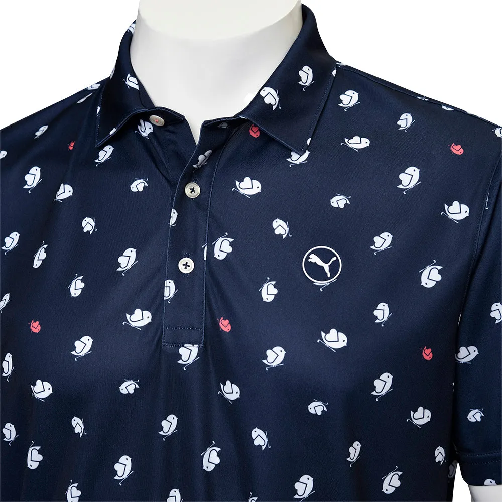 Own Every Step Memorial Day Sale Puma Pure 2.0 Birdies Polo Shirt - Deep Navy/White Glow