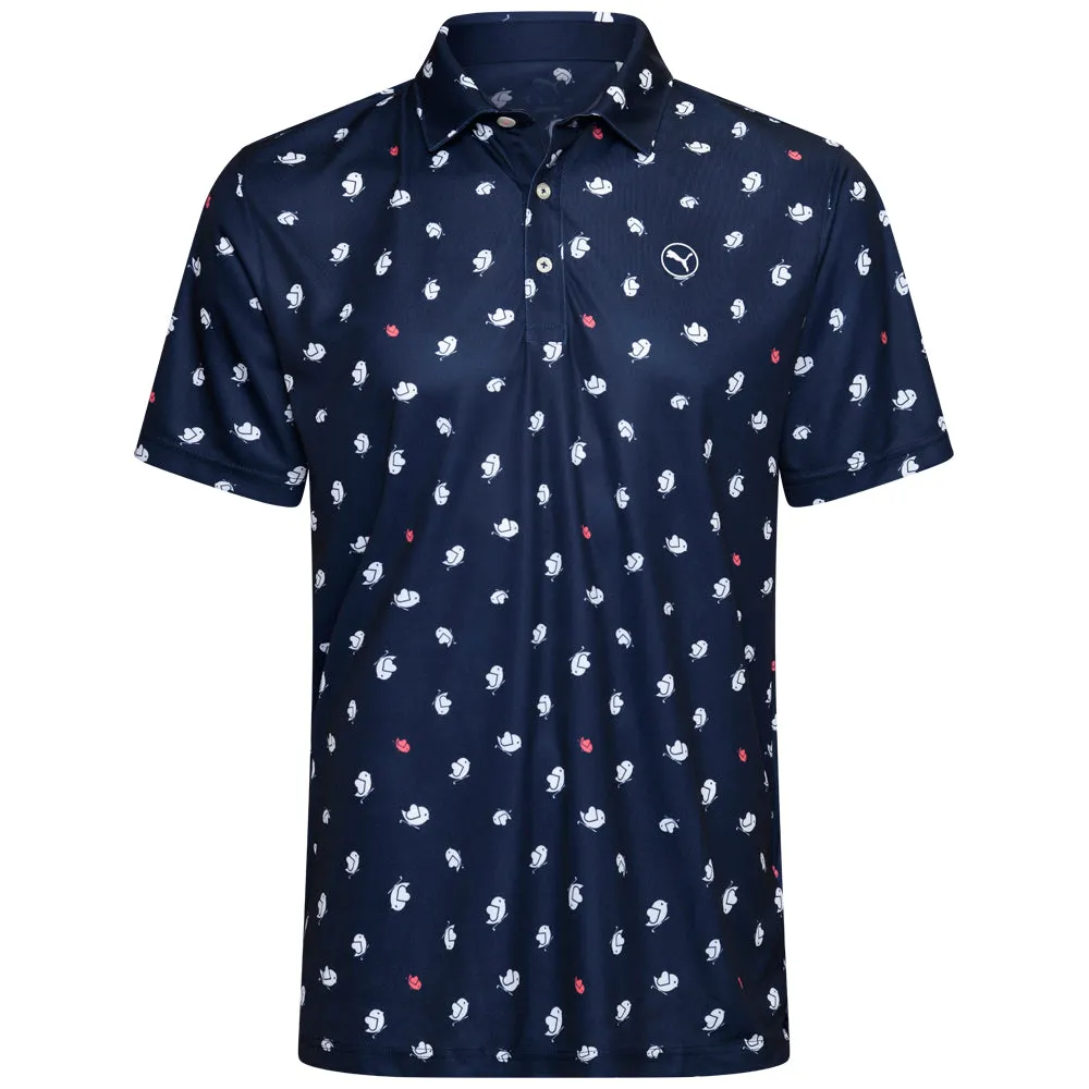 Puma Pure 2.0 Birdies Polo Shirt - Deep Navy/White Glow Built for the Bold