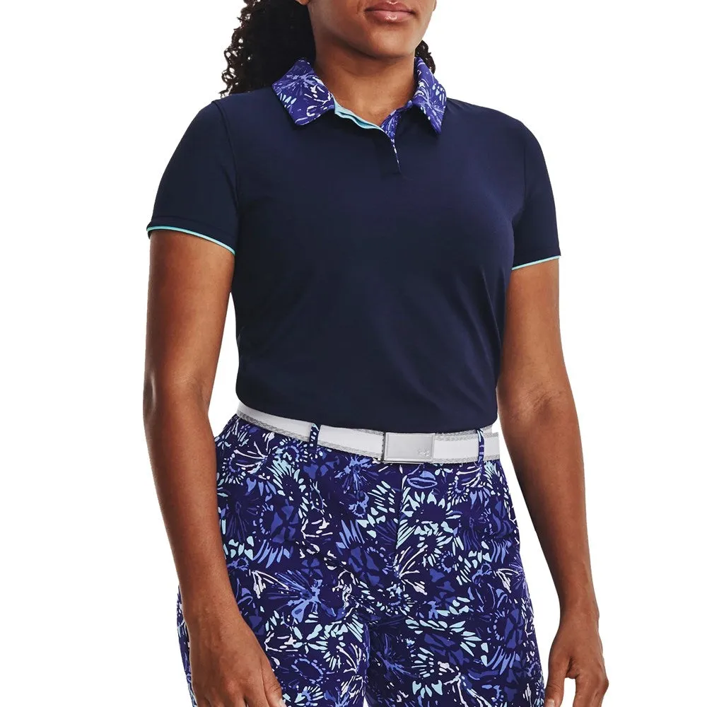 Under Armour Women'S Iso-Chill Golf Polo Shirt - Midnight Navy/Metallic Silver Style Meets Power