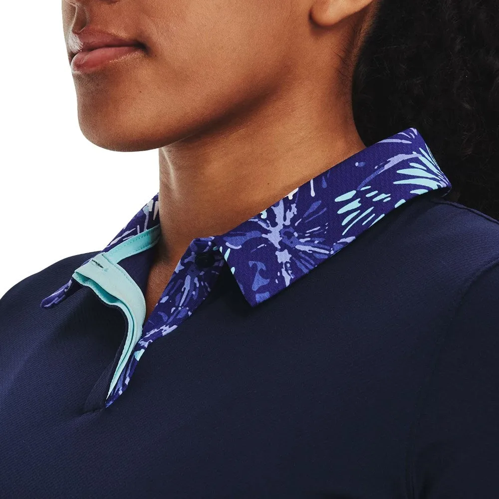 Built to Move You Under Armour Women'S Iso-Chill Golf Polo Shirt - Midnight Navy/Metallic Silver