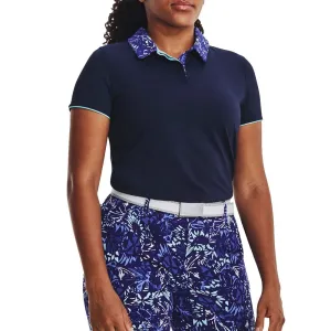 Under Armour Women'S Iso-Chill Golf Polo Shirt - Midnight Navy/Metallic Silver Style Meets Power