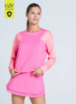Colorblock Throw Over Long Sleeve Stay in Motion
