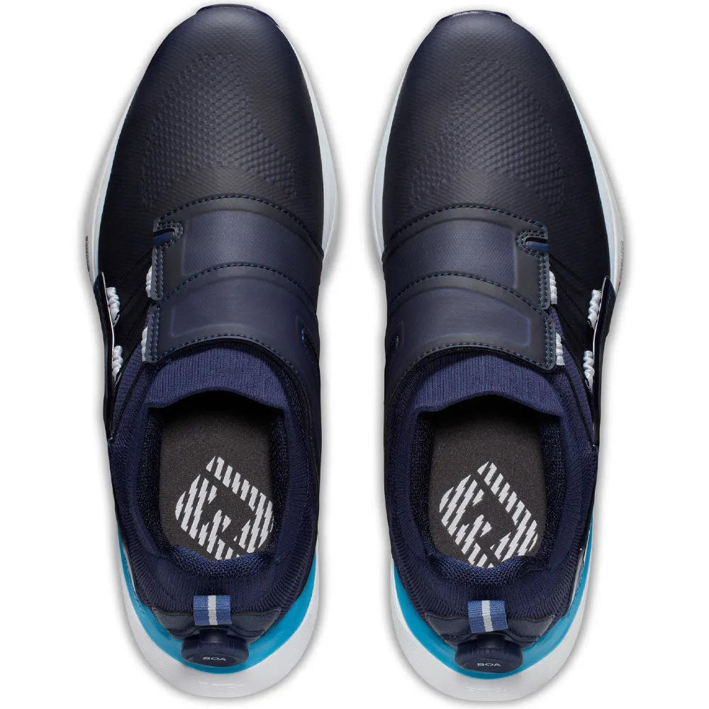 Define Your Own Way Redefine Classic Footjoy Hyperflex Boa Spiked Waterproof Shoes - Navy/Blue/White