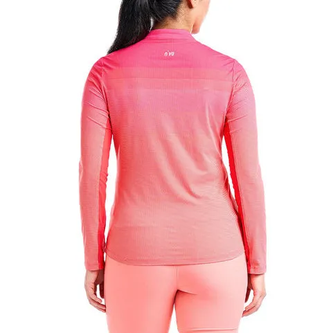 Exclusive Deal Break Boundaries Nivo Women'S Lolita Uv Long Sleeve Mock Neck Golf Shirt - Cherry