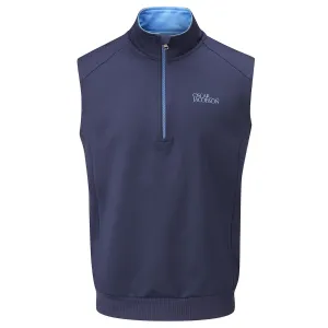 Oscar Jacobson Trent Tour 1/2 Zip Golf Vest - Navy Winter Sale Rise Every Time