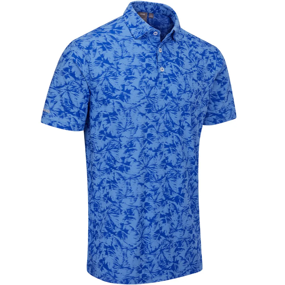 Ping Diego Polo Shirt - Cornflower Blue Multi Father's Day Sale Exclusive Deal
