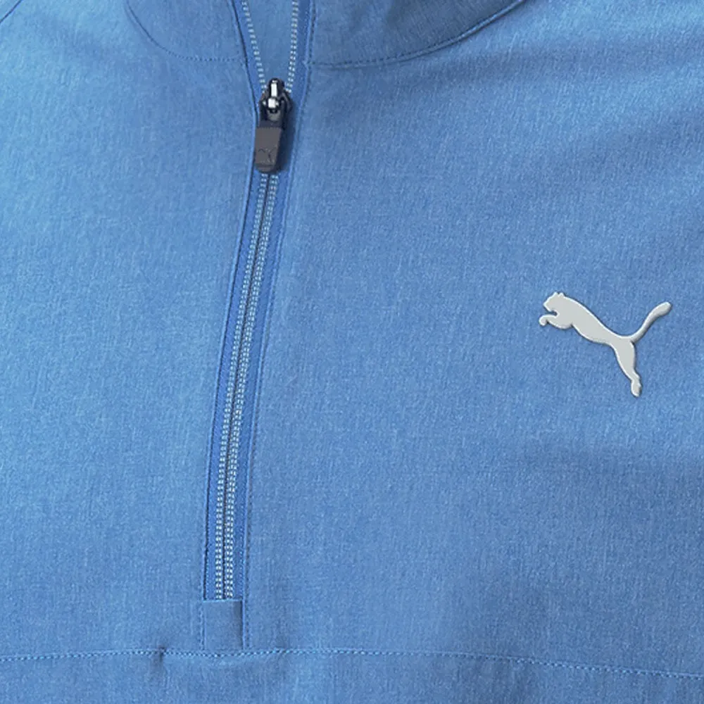 Puma Marin Woven 1/4 Zip Pullover - Bright Cobalt Heather Made to Move Fearlessly You