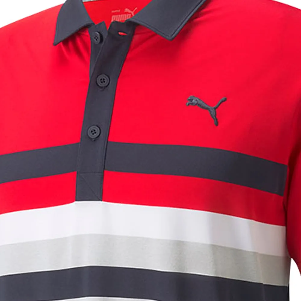 Puma Mattr One Way Polo Shirt - Ski Patrol/Bright White Hit Your Next Level Step into the Beat