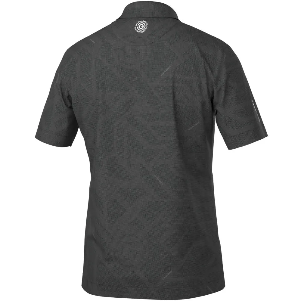 Fuel Your Fire Big Savings Galvin Green Maze Polo Shirt - Black
