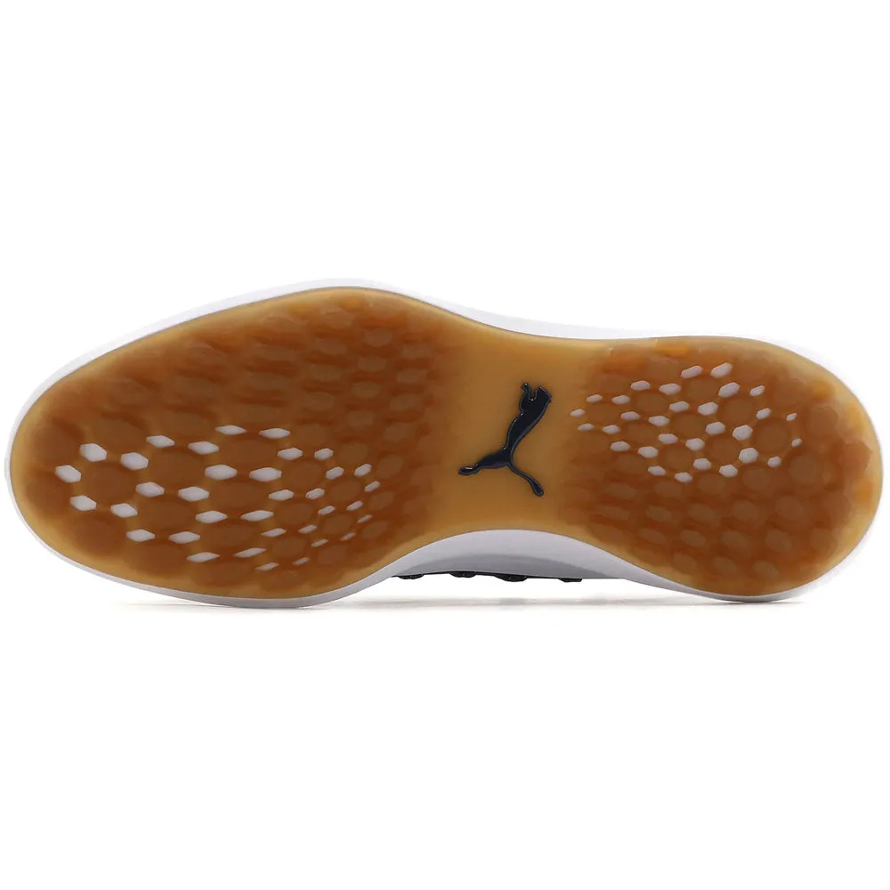 Step Into Strength Great Value Puma Ignite Nxt Solelace Spikeless Waterproof Shoes - Peacoat/Gold