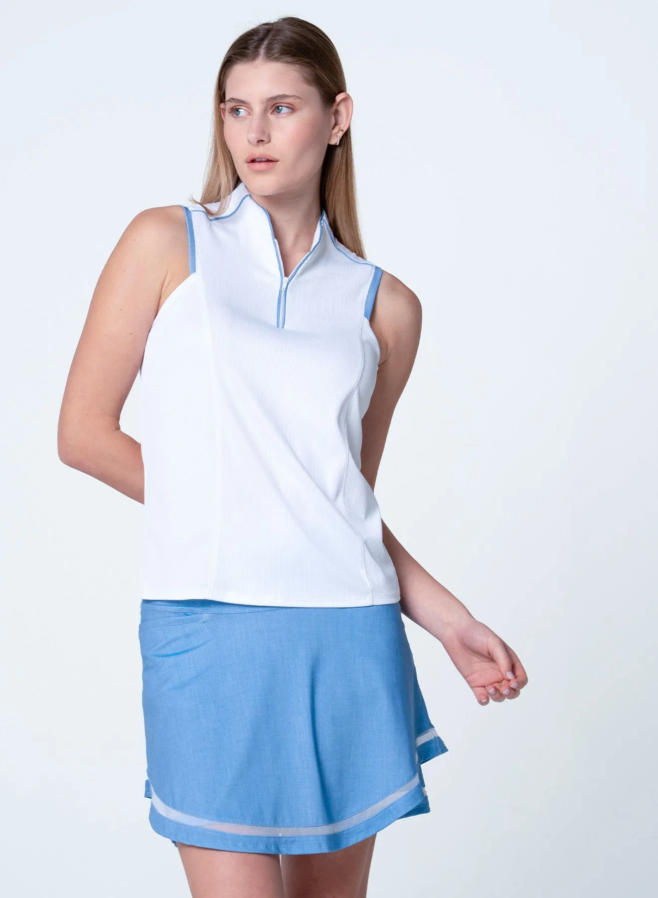 Mandarin Collar Sleeveless Walk with Purpose Easter Sale