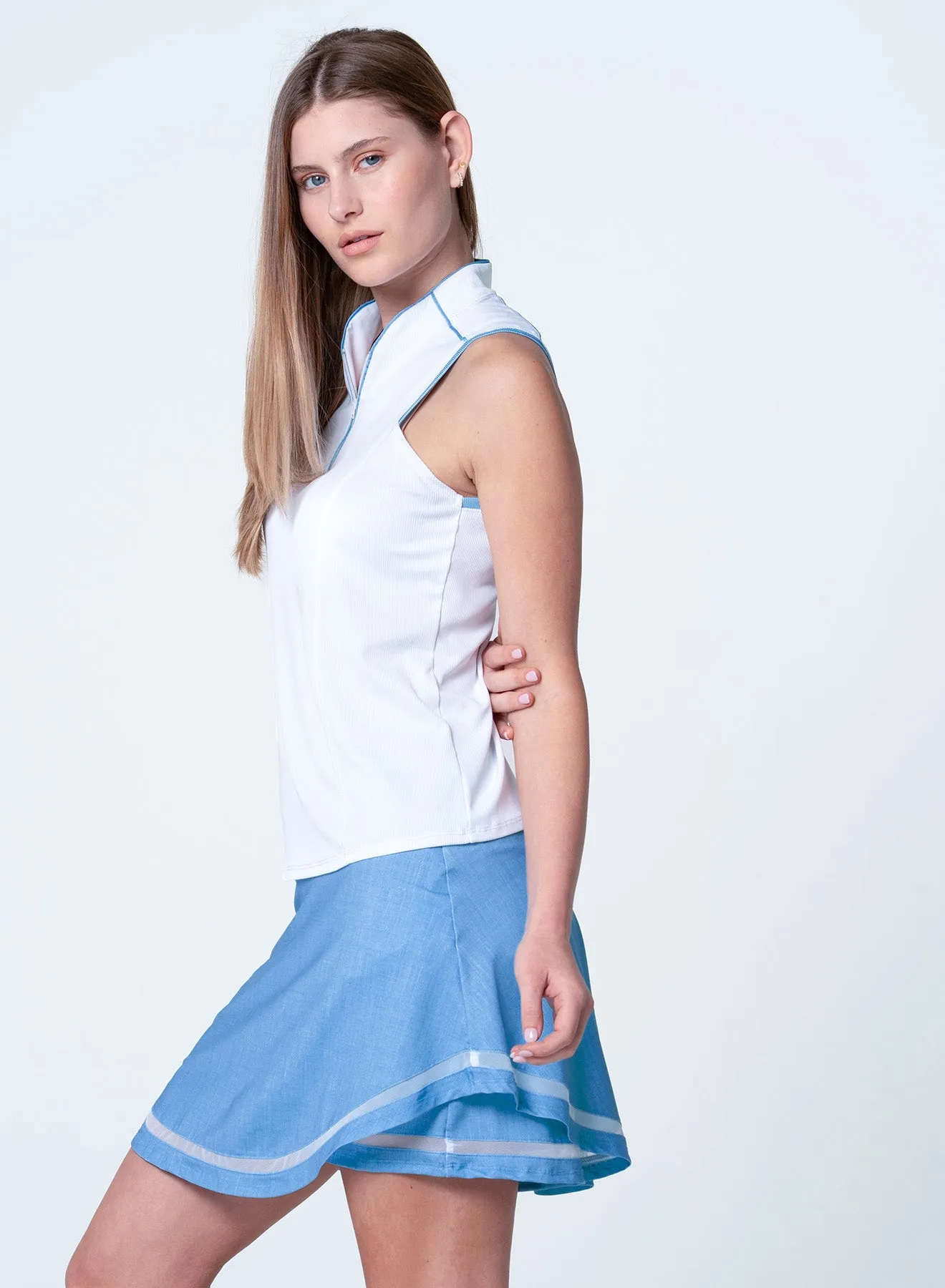 Game-Changer Footwear Step into the Beat Mandarin Collar Sleeveless