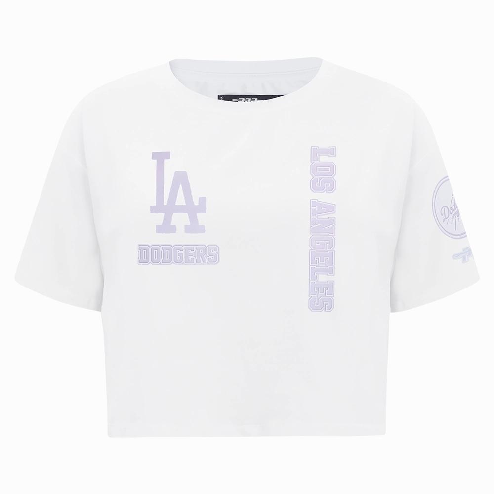 MANGA CORTA CROP MLB LOS ANGELES DODGERS HOLOGRAM PARA MUJER