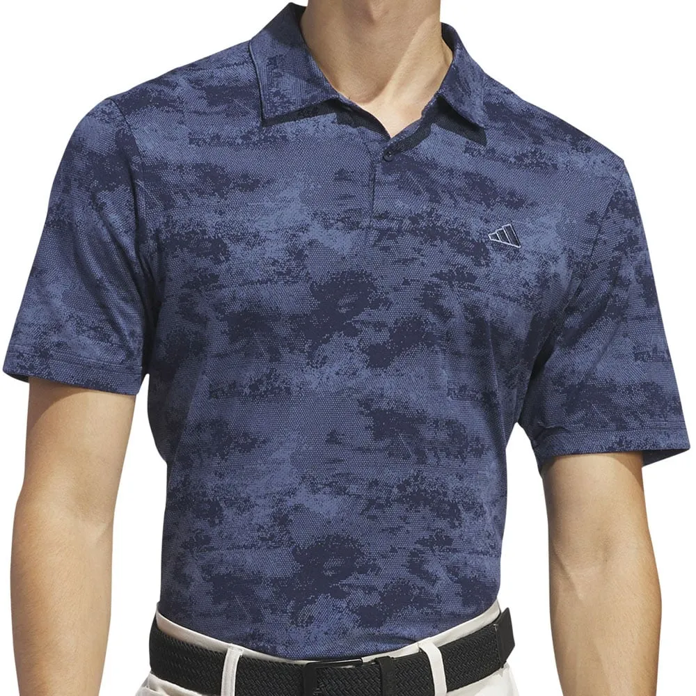 Fearlessly You Chase What Moves You Adidas Go-To Print Polo Shirt - Collegiate Navy