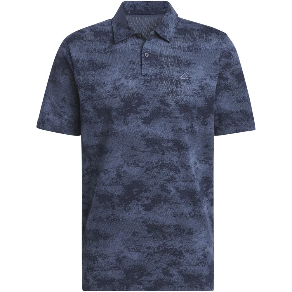 Adidas Go-To Print Polo Shirt - Collegiate Navy Built to Move You Be Unstoppable