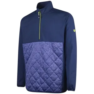 Black Friday Sale Power Every Step Island Green 1/4 Zip Wind Jacket - Navy/Marine Marl/Lime