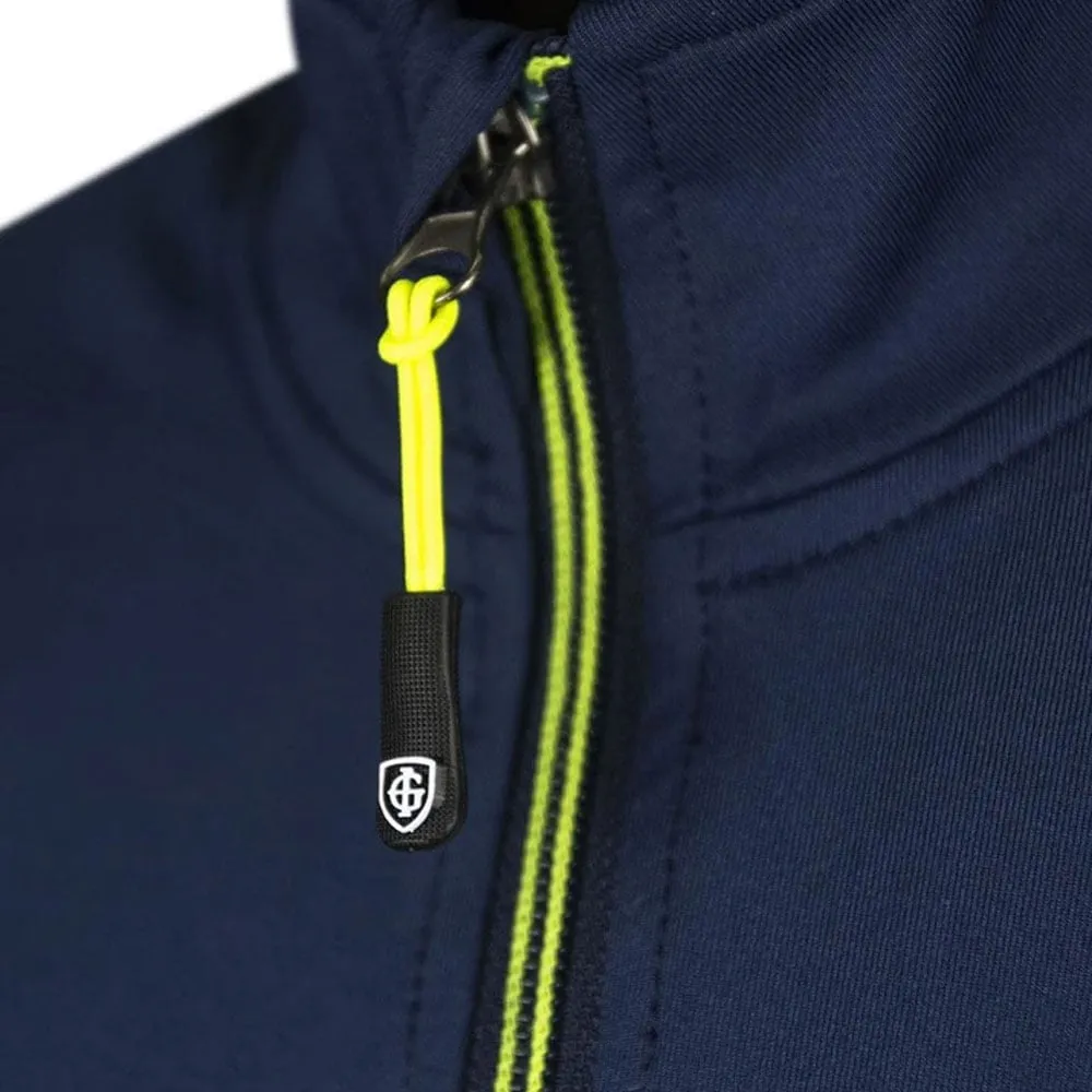 Island Green 1/4 Zip Wind Jacket - Navy/Marine Marl/Lime The Fast Lane Choice Spring Sale