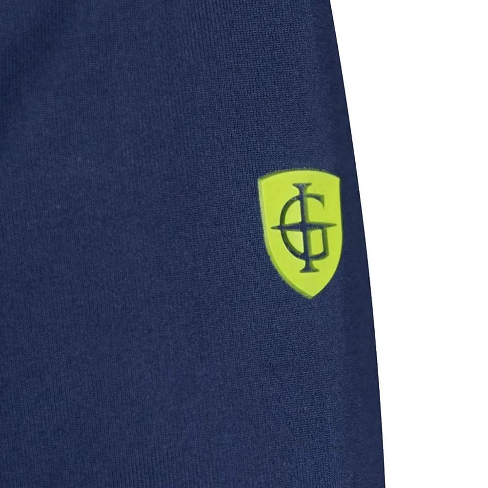 New Year's Eve Sale Built for the Bold Island Green 1/4 Zip Wind Jacket - Navy/Marine Marl/Lime