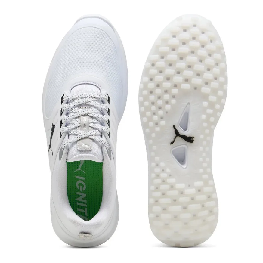 Designed to Dominate Puma Ignite Elevate 2 Wide Spikeless Golf Shoes - Puma White/Puma Black/Puma Silver