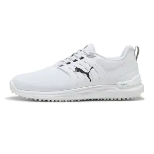 Puma Ignite Elevate 2 Wide Spikeless Golf Shoes - Puma White/Puma Black/Puma Silver Chase What Moves You