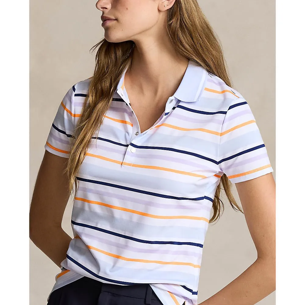 All Eyes on You Rlx Ralph Lauren Women'S Printed Airflow Polo Golf Polo Shirt - Oxford Blue Multi