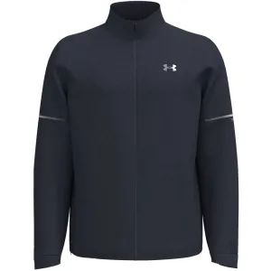 Be Unstoppable Unapologetically You Under Armour Drive Rain Waterproof Jacket - Midnight Navy/Metallic Silver