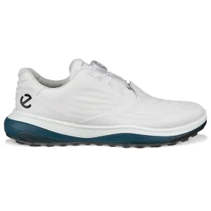 Ecco Golf Lt1 Hybrid Boa Spikeless Waterproof Shoes - White/Petrol Keep Going Strong