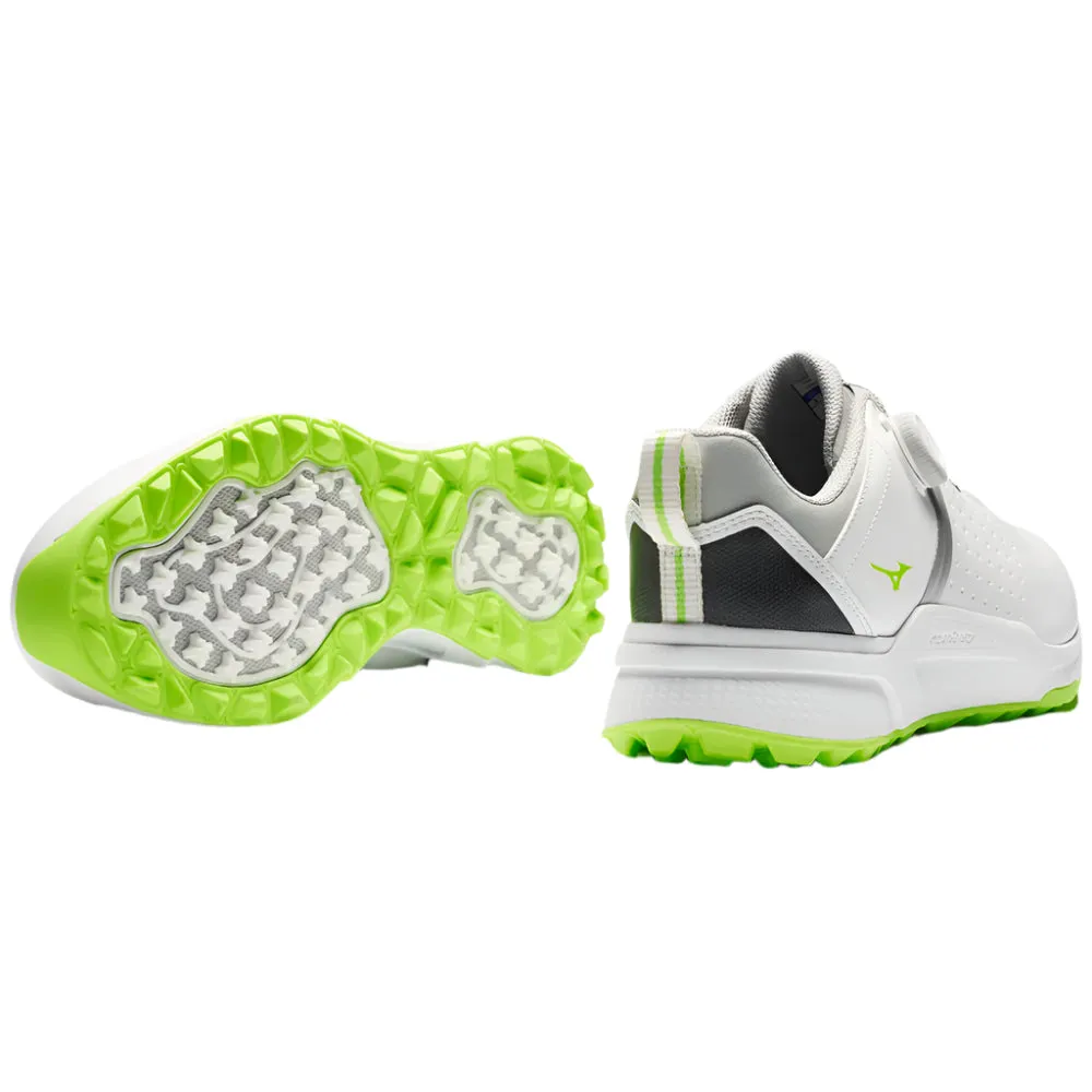 Mizuno Hazard Boa Spikeless Waterproof Shoes - White/Green Gecko Big Savings Move Like You Mean It
