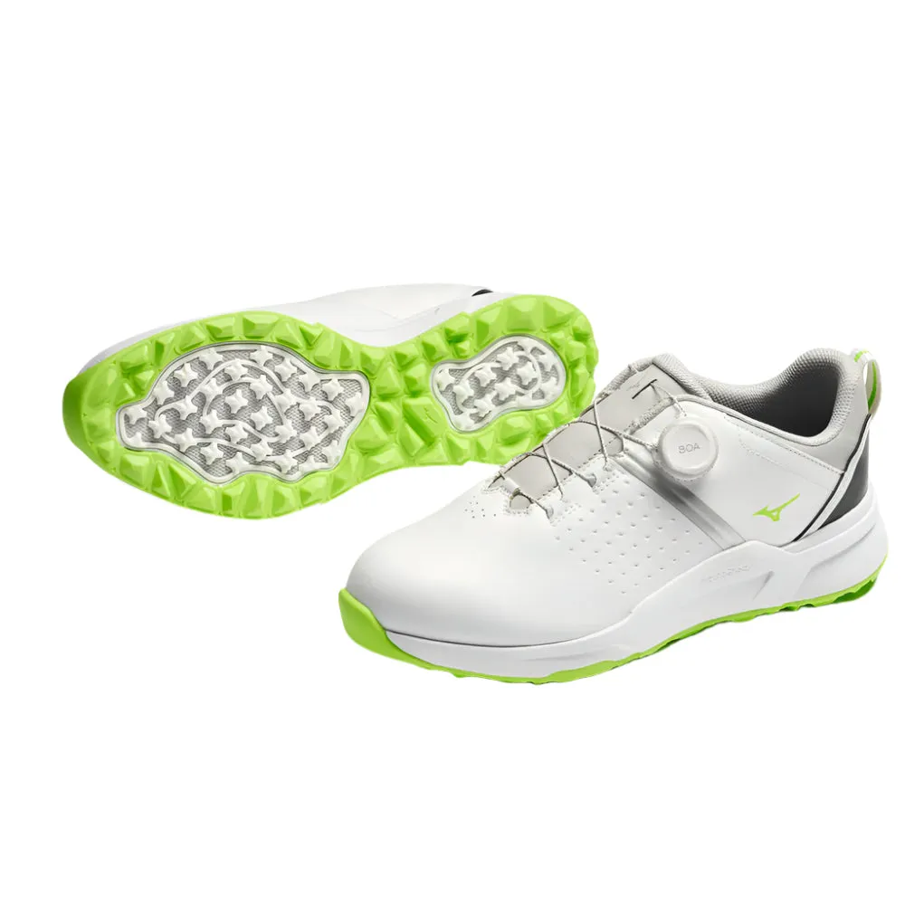 Performance Unleashed Black Friday Sale Mizuno Hazard Boa Spikeless Waterproof Shoes - White/Green Gecko