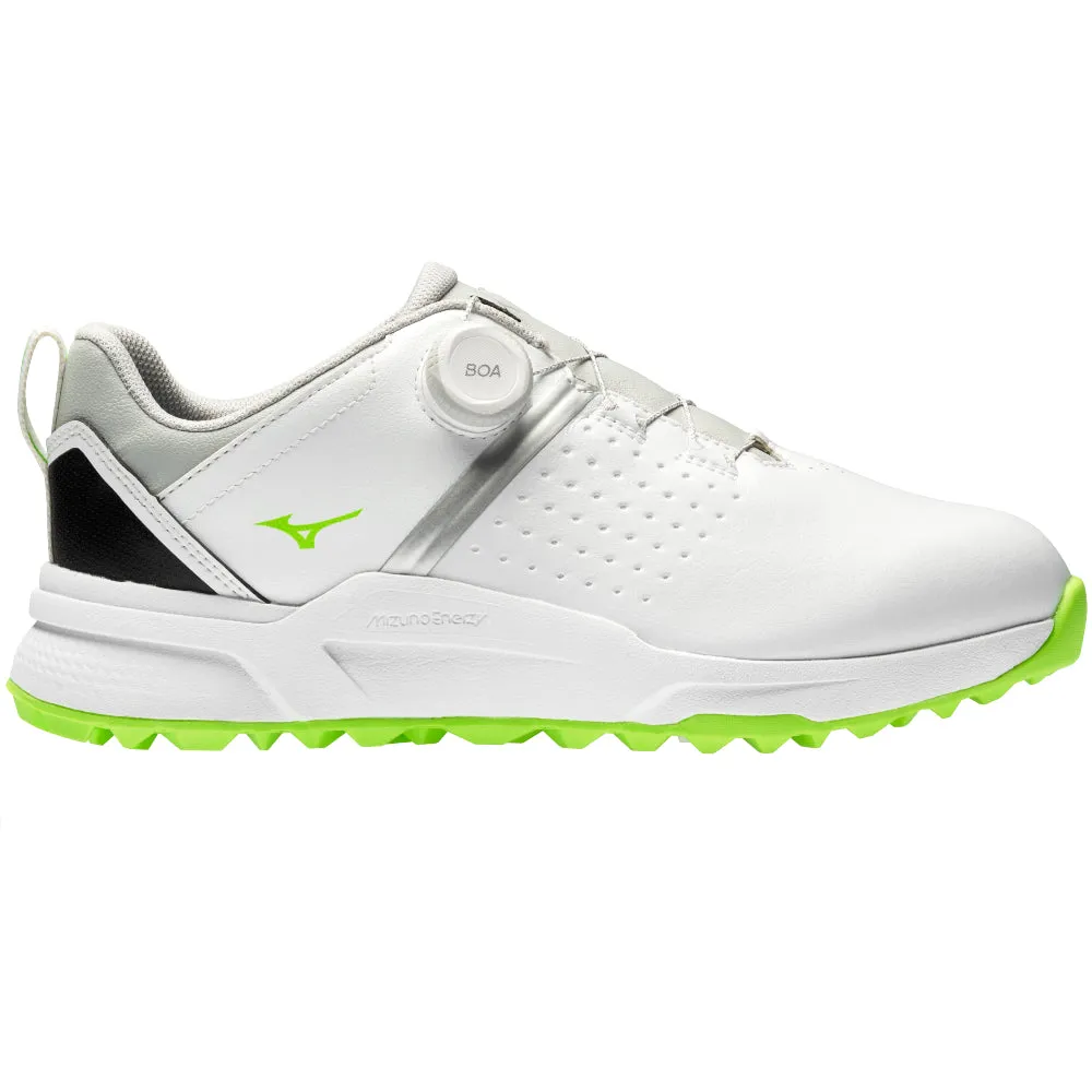 Mizuno Hazard Boa Spikeless Waterproof Shoes - White/Green Gecko Black Friday Exclusive