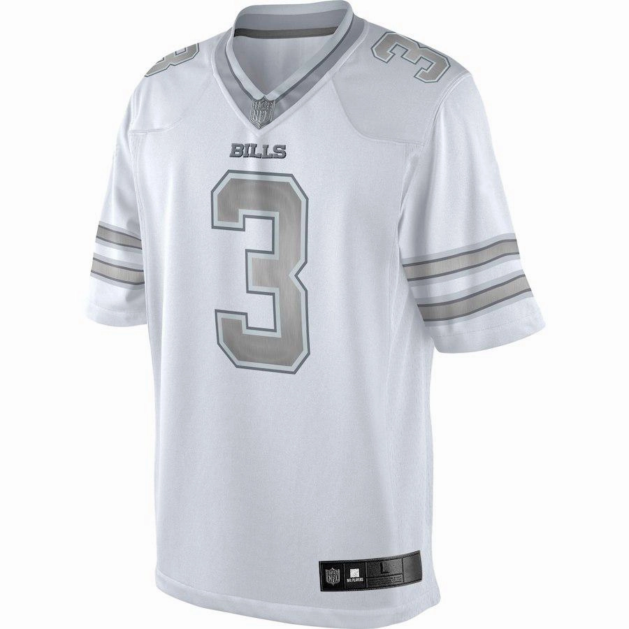 Men's Buffalo Bills EJ Manuel White Platinum Limited Jersey