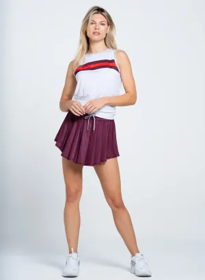 Metallic Stripe Tie Back Tank Designed to Dominate