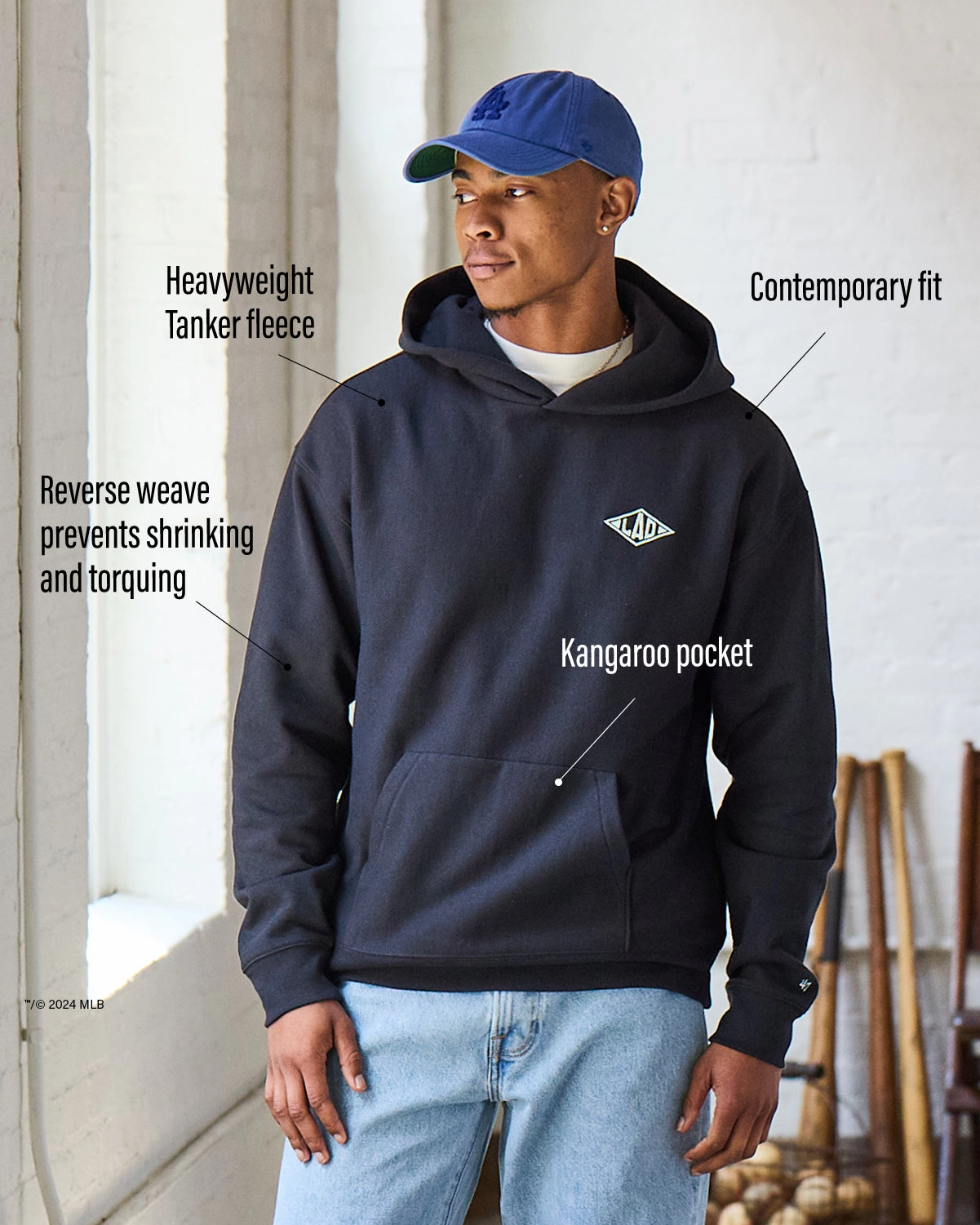 MILWAUKEE BREWERS MONOGRAM BACKER '47 FOUNDATION HOOD