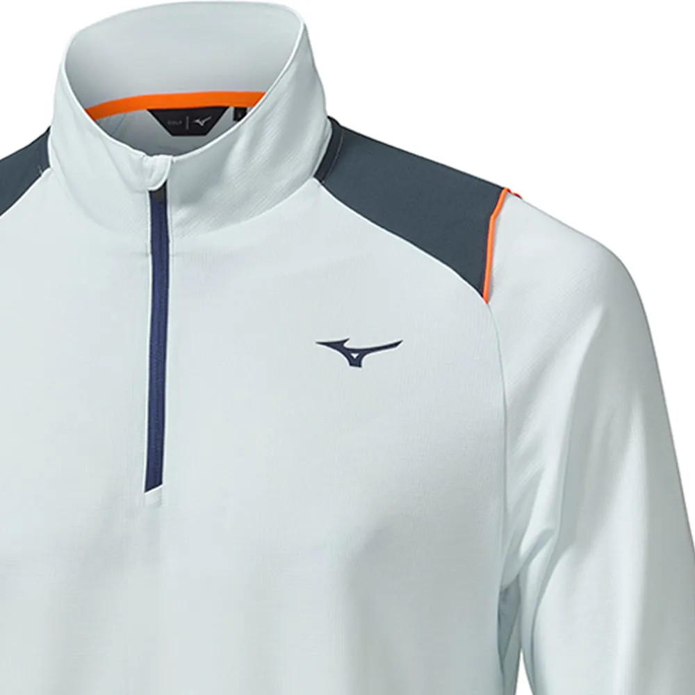 Step Out Boldly Mizuno Breath Thermo Elite 1/4 Zip Pullover - Light Blue