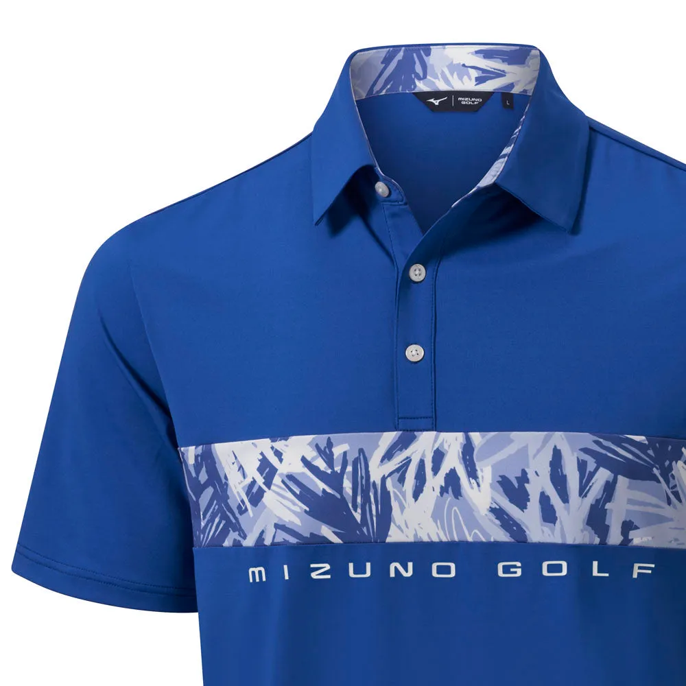 Mizuno Cali Stripe Polo Shirt - Blue Big Savings