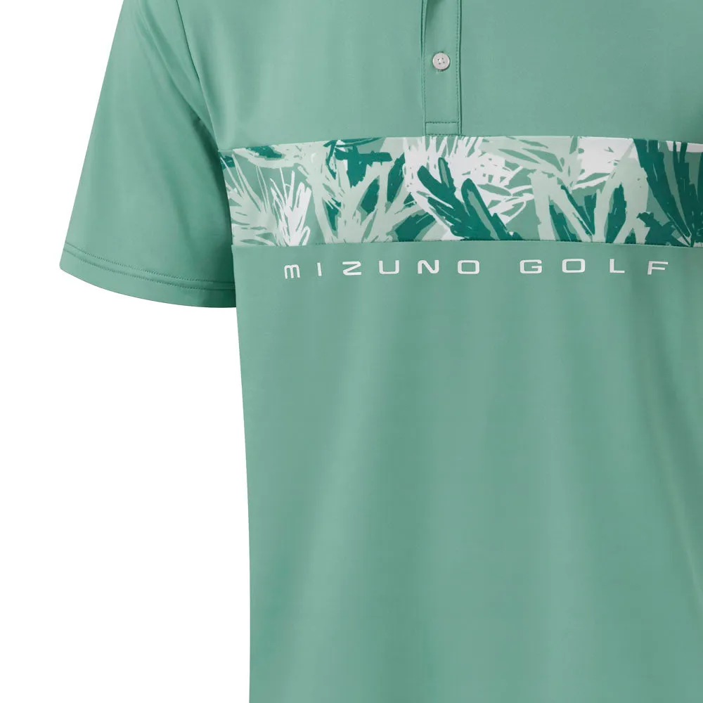 Mizuno Cali Stripe Polo Shirt - Canton Green Built for the Bold