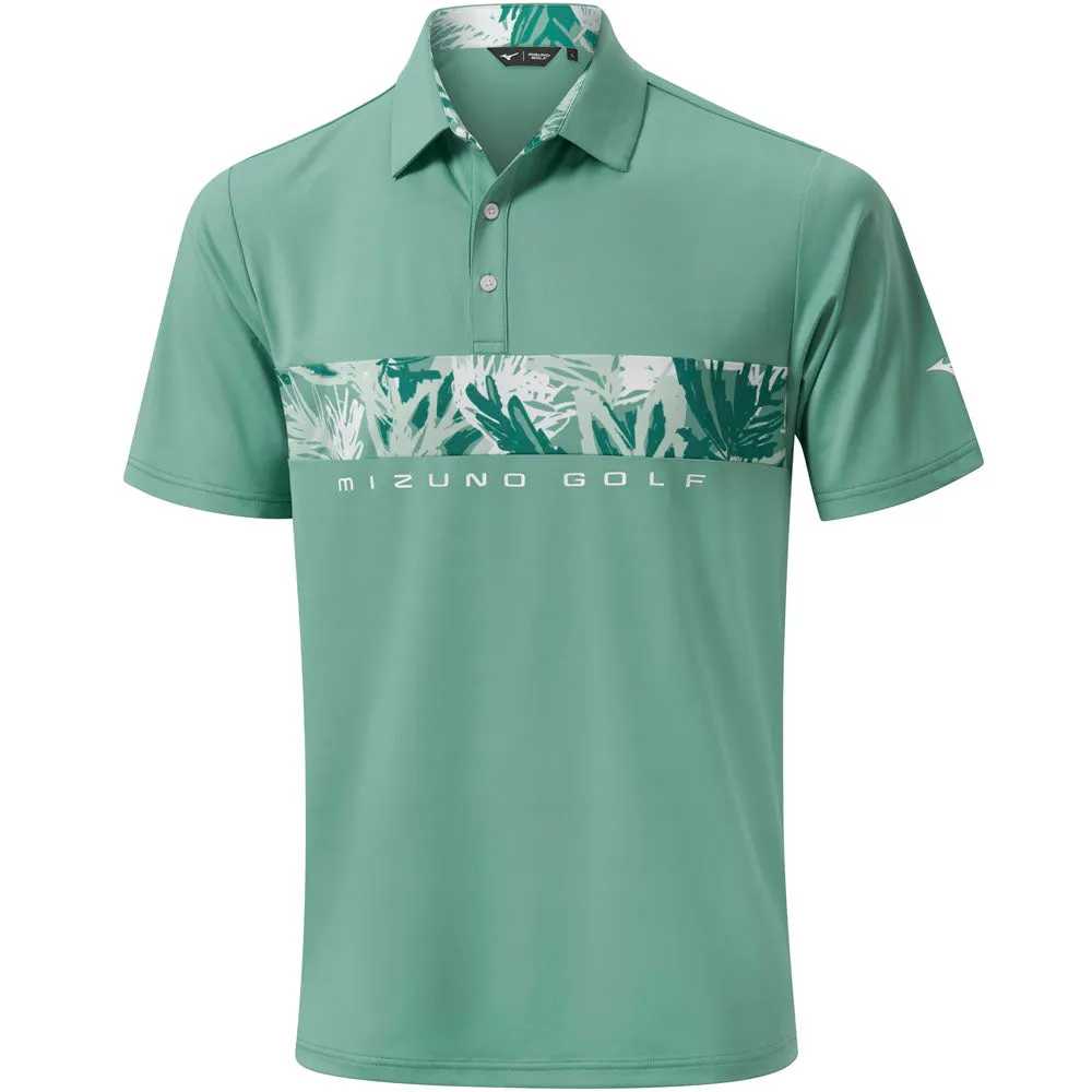 Mizuno Cali Stripe Polo Shirt - Canton Green Unleash Your Power