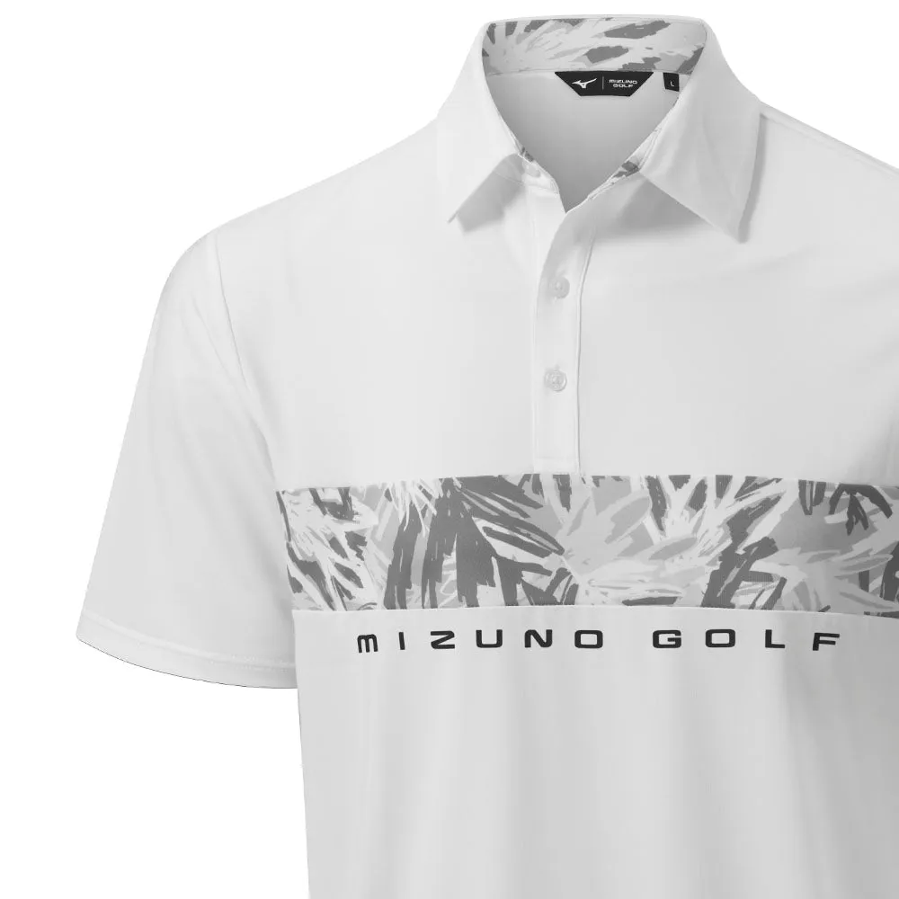 Mizuno Cali Stripe Polo Shirt - White Move Beyond Ordinary