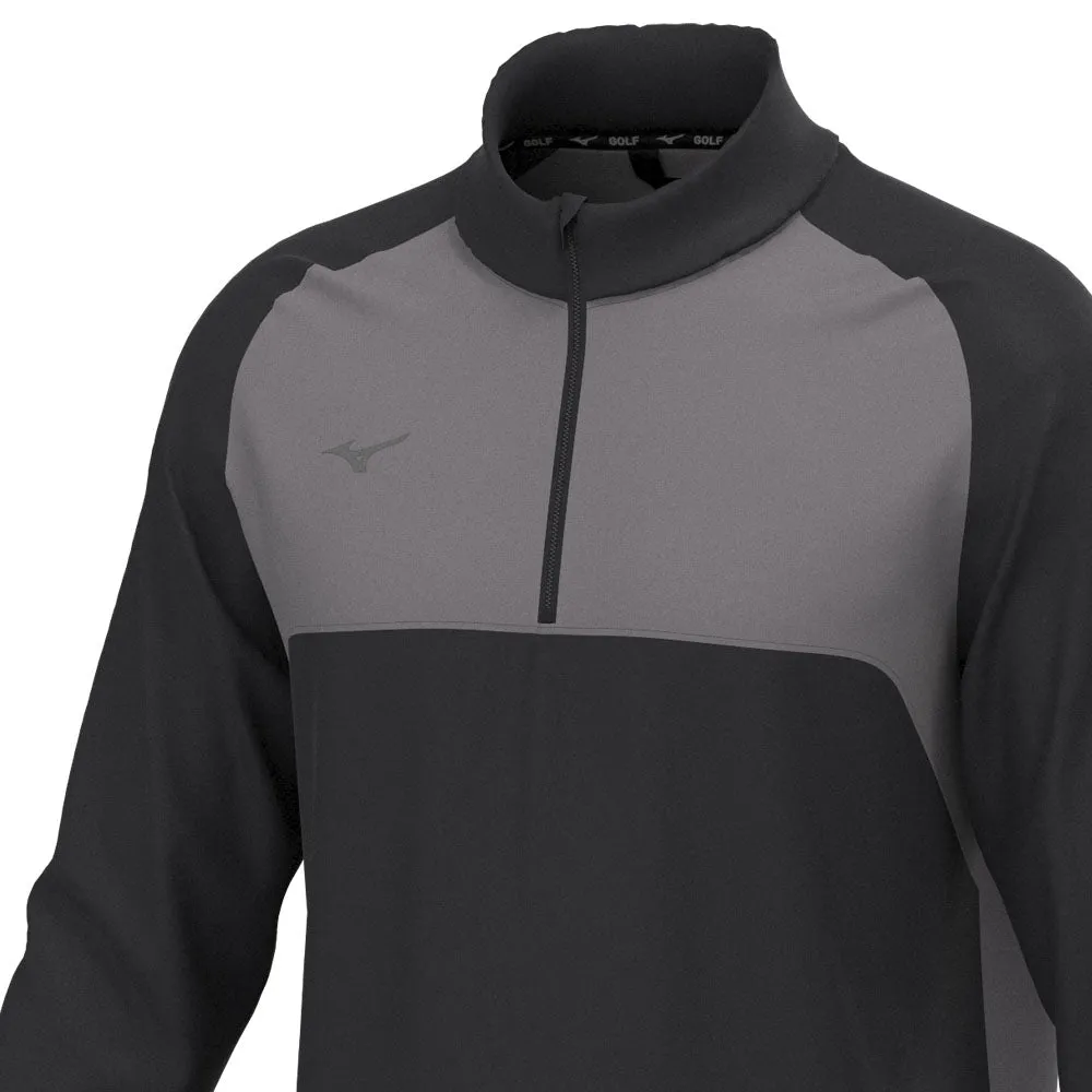 Mizuno Contrast 1/4 Zip Pullover - Black Big Savings Game-Changer Footwear