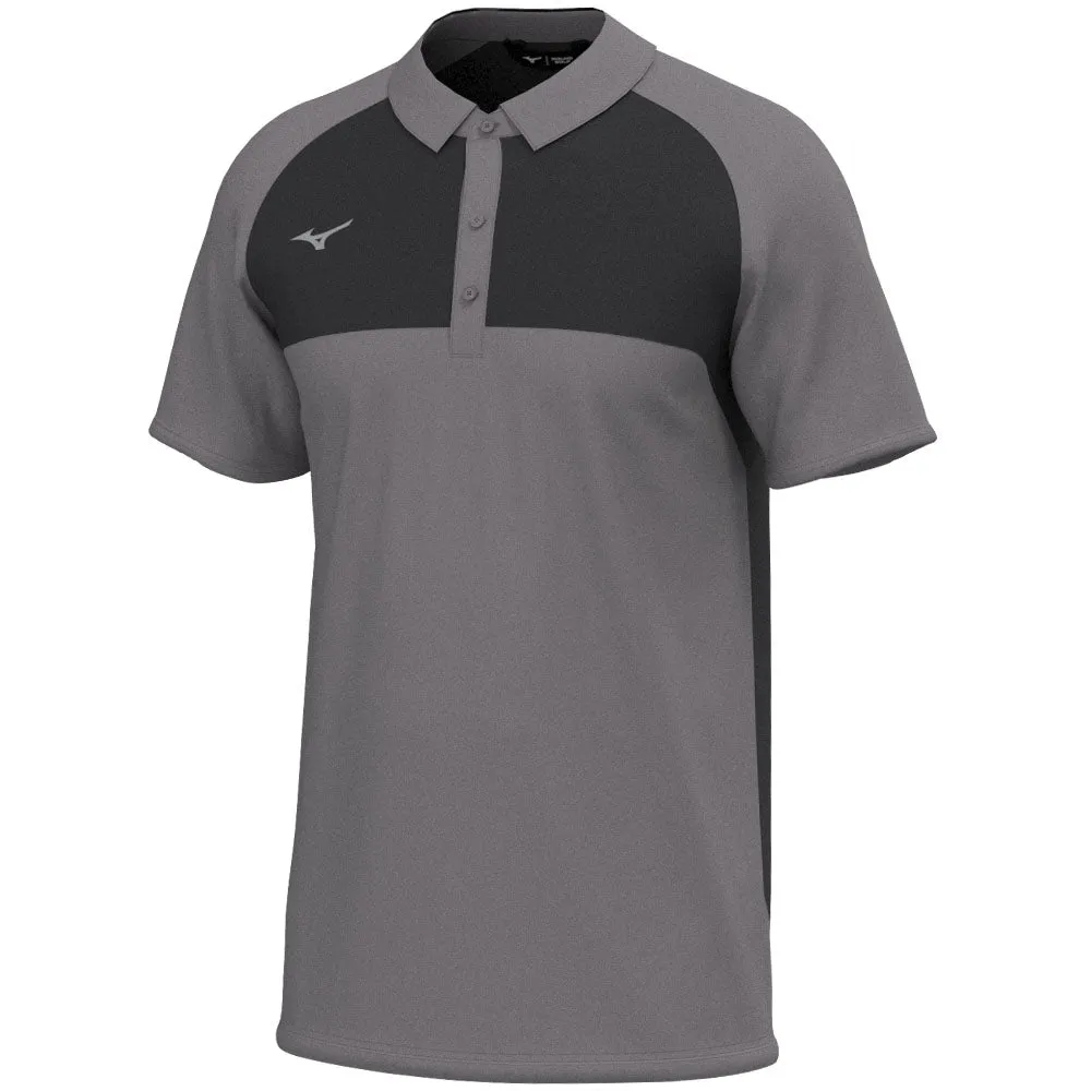 Mizuno Contrast Polo Shirt - Charcoal President's Day Sale New Year's Eve Sale