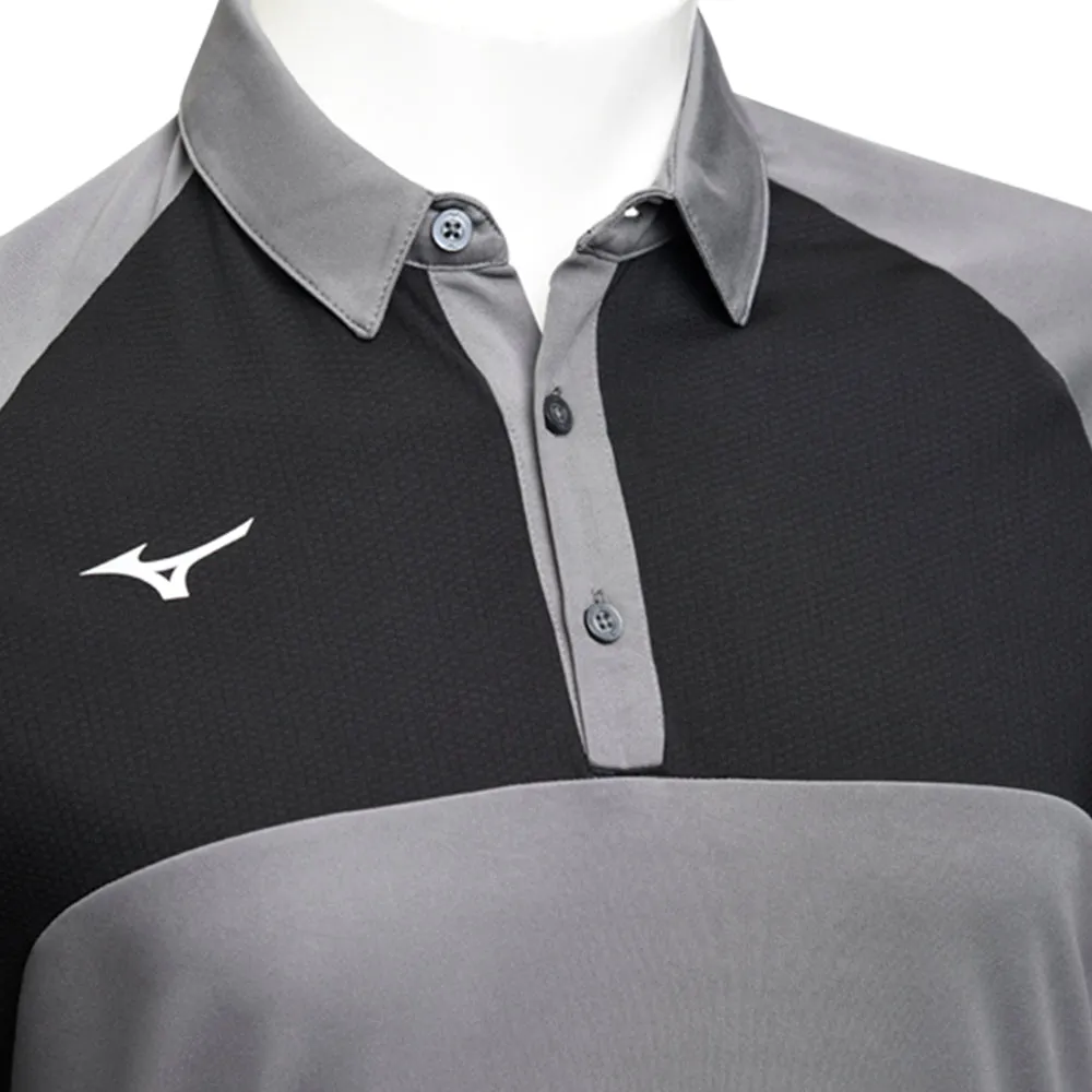 Mizuno Contrast Polo Shirt - Charcoal Stay in Motion