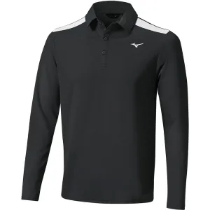 Mizuno Elite Long Sleeve Polo Shirt - Black Budget Friendly