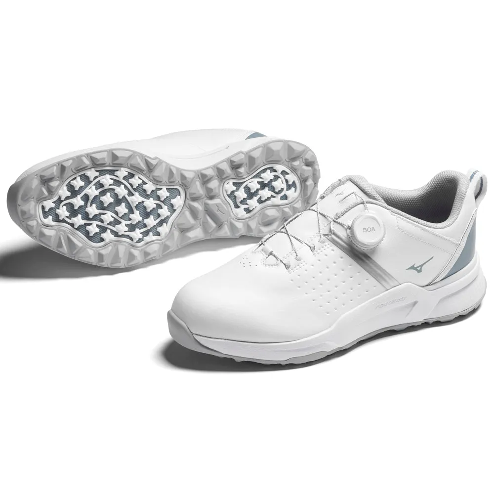 Mizuno Hazard Boa Spikeless Waterproof Shoes - Snow White/Citadel Stride with Confidence