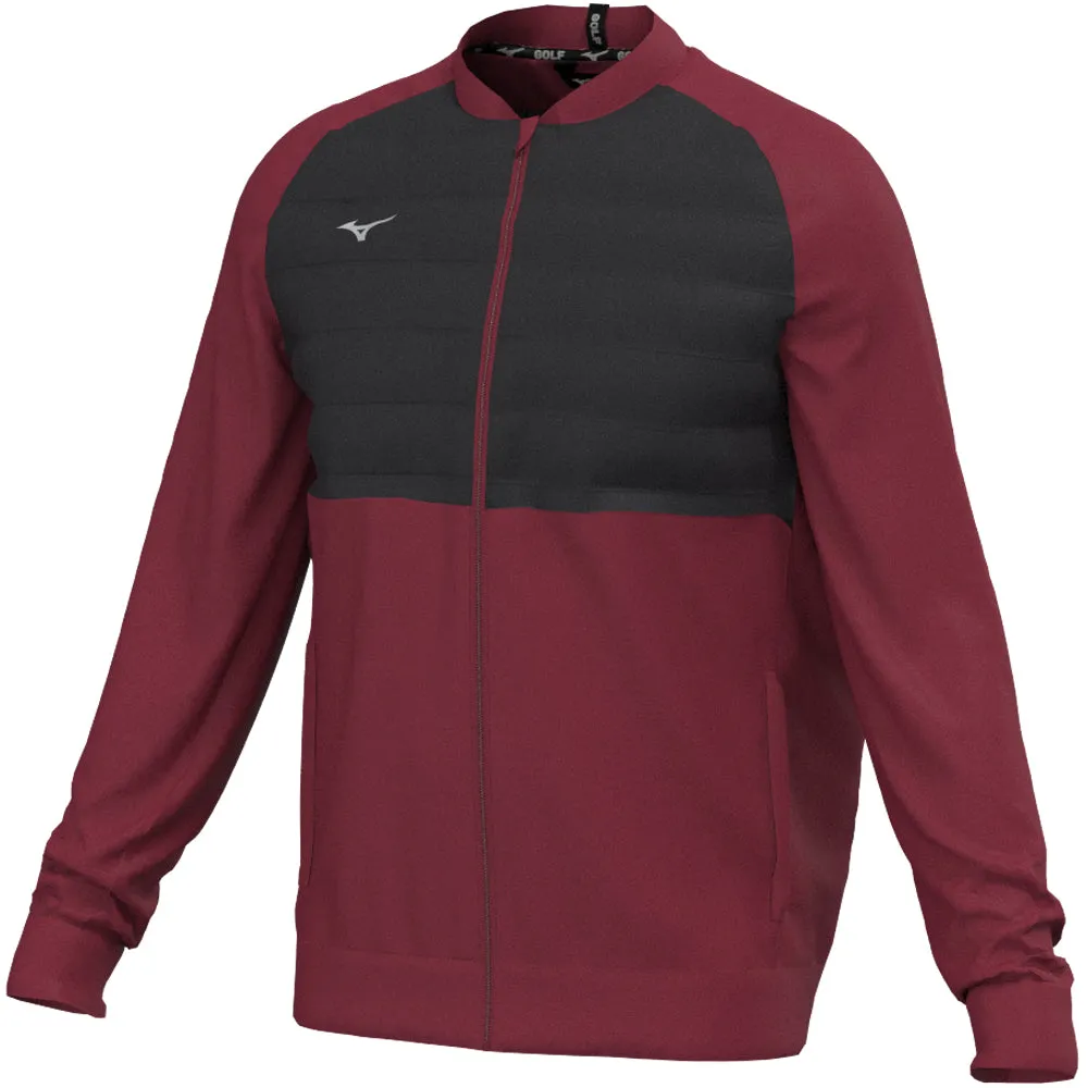 Back To School Sale Spring Sale Mizuno Hybrid Bomber Jacket - Burgundy