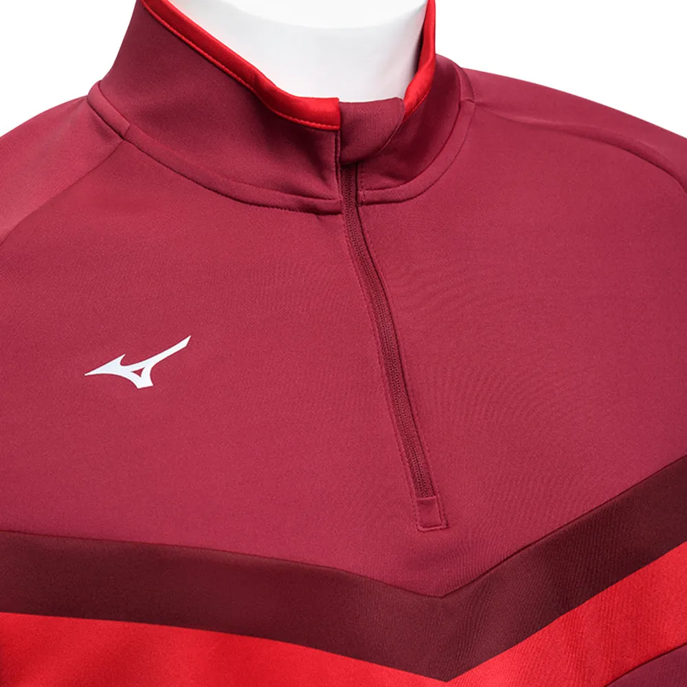 Mizuno V Stripe 1/4 Zip Pullover - Burgundy Step Out Boldly Black Friday Deal