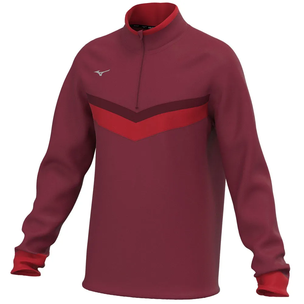 Mizuno V Stripe 1/4 Zip Pullover - Burgundy Dress from the Feet Up Sweetest Day Sale