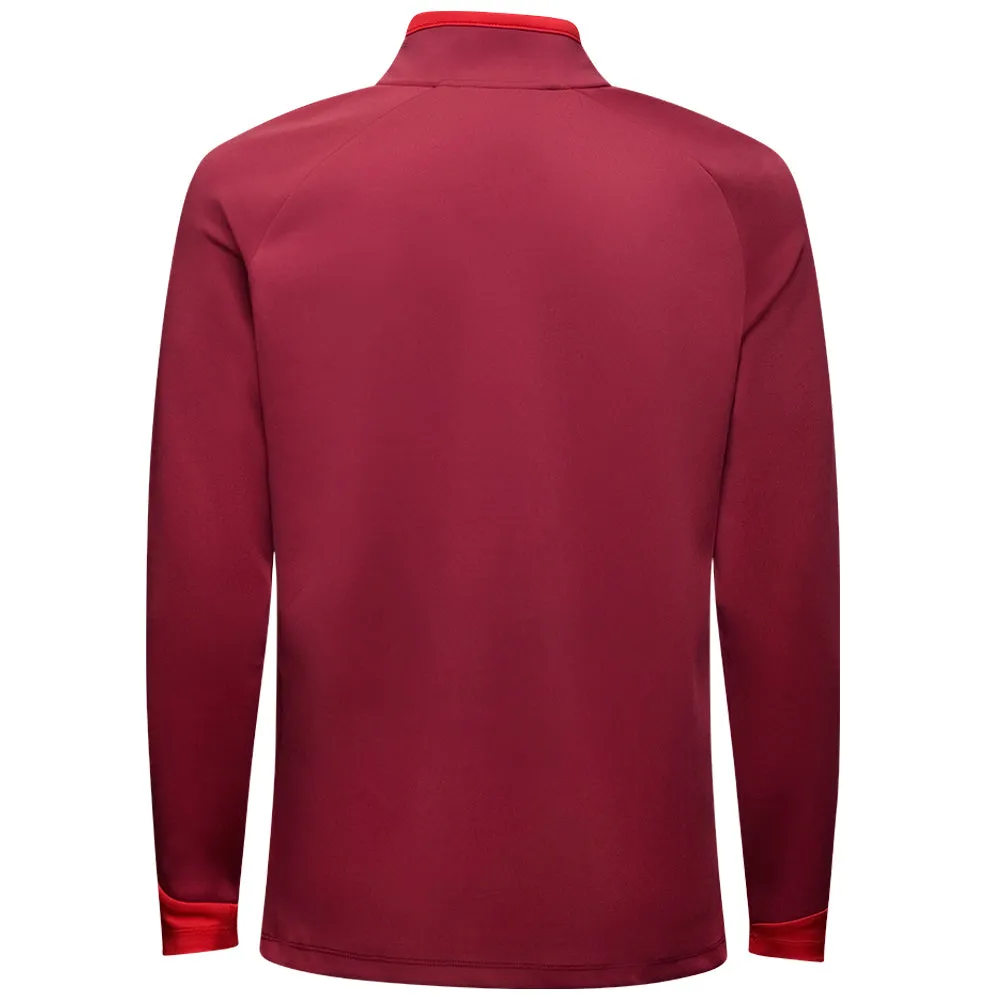 Mizuno V Stripe 1/4 Zip Pullover - Burgundy Stride with Confidence New Year's Eve Sale
