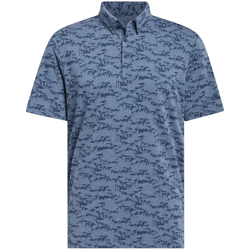 Easter Sale Adidas Go-To Print Polo Shirt - Arctic Night