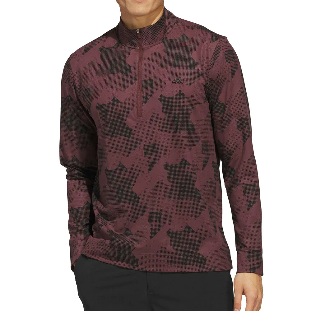 Easter Sale Performance Unleashed Adidas Go-To Printed 1/4 Zip Pullover - Aurora Ruby