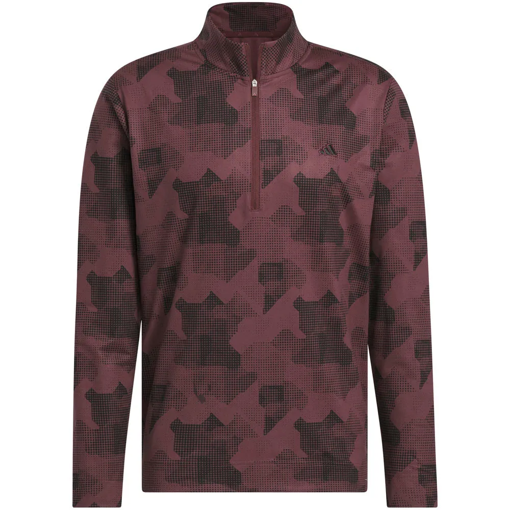 Unleash Your Power Command Attention Adidas Go-To Printed 1/4 Zip Pullover - Aurora Ruby